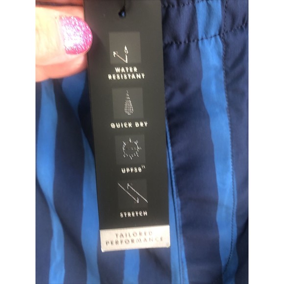 NEW Banana Republic Men’s Print Hybrid Shorts -‎ Blue Stripe - XXL - Picture 5 of 10